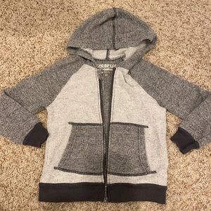Oshkosh zip up hoodie thin grey black